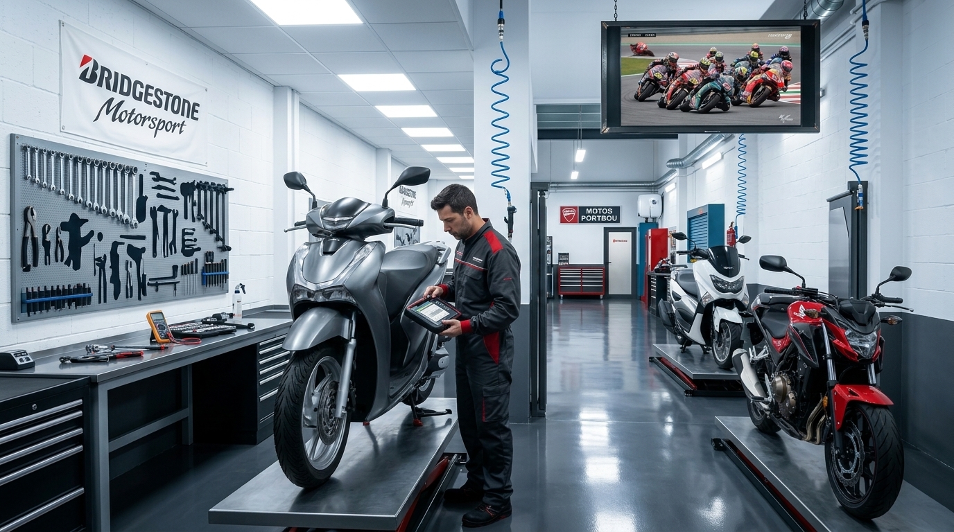 Mecánico especializado en diagnosis de scooters Honda SH125 y motos